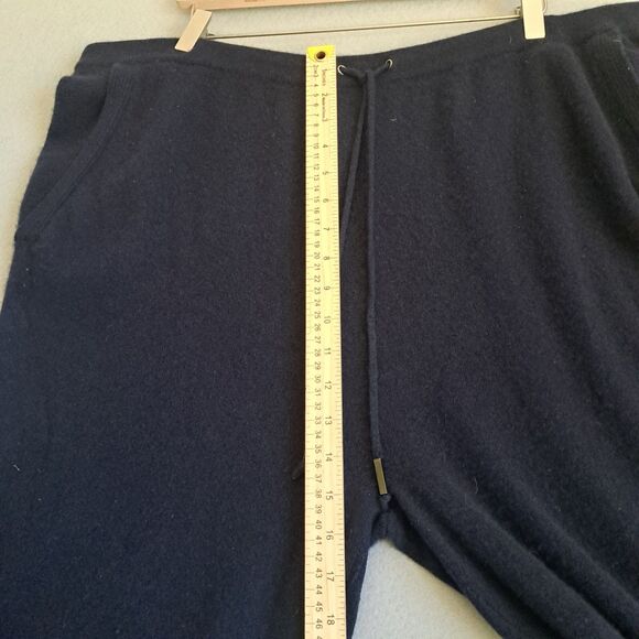 Autograph Marks & Spencer Pure 100% Cashmere Womens 18 Wide Leg Pants Navy - Picture 3 of 11